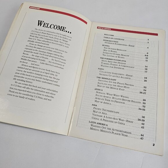 US News & World Report 1994 Focus on Change Map Guide - Picture 5 of 6